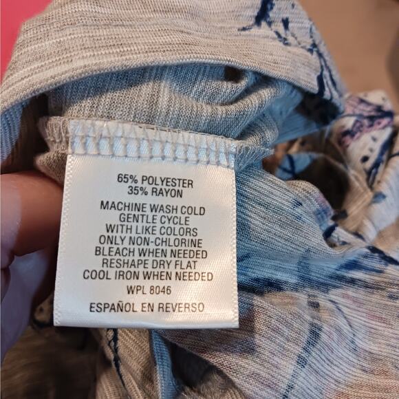 Style & Co Floral Peplum Henley Top NWT Sz 0X - Picture 9 of 10